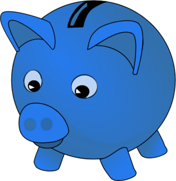 Blue Piggy Bank Clipart Piggy Bank Clip Art - Clipart Piggy Bank - Png Download (600x617), Png Download