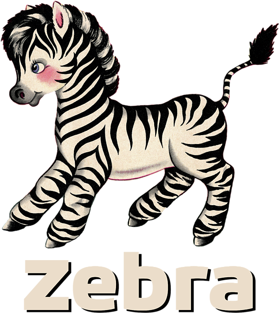 Click And Drag To Re-position The Image, If Desired - Niedliche Kleine Retro Vintage Zebrapostkarte Postkarte Clipart (583x700), Png Download