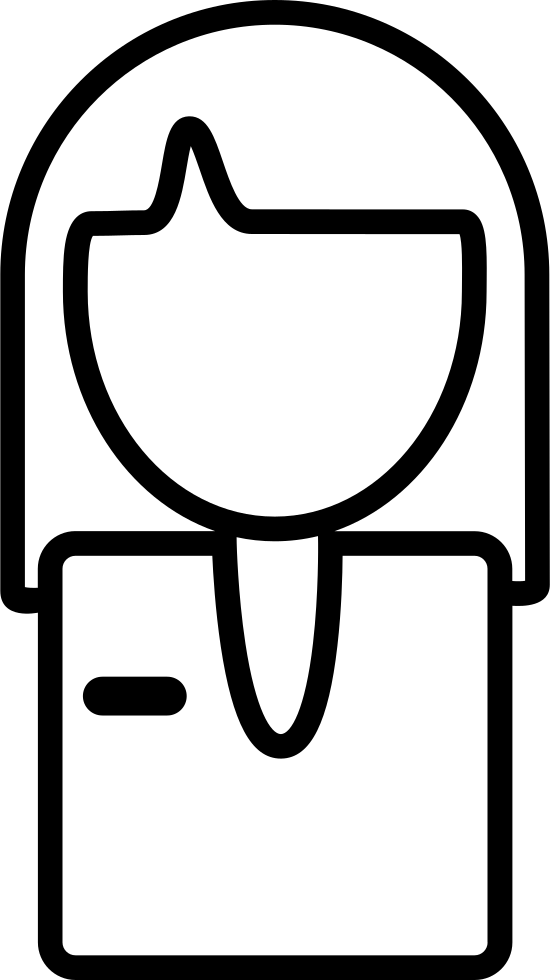 Woman Outline Comments Clipart (550x980), Png Download