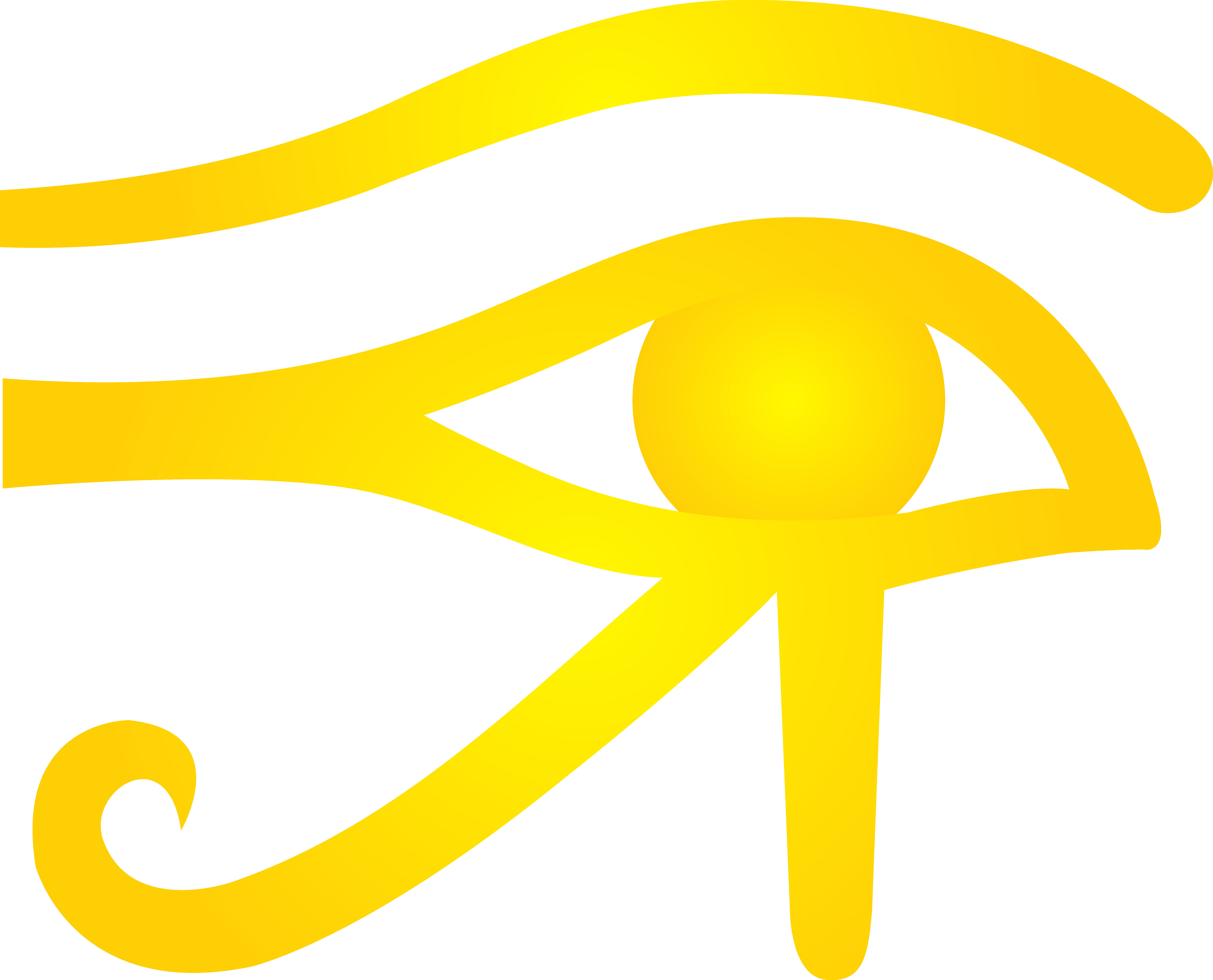 Golden Eye Of Horus Symbol Clipart (8537x6900), Png Download