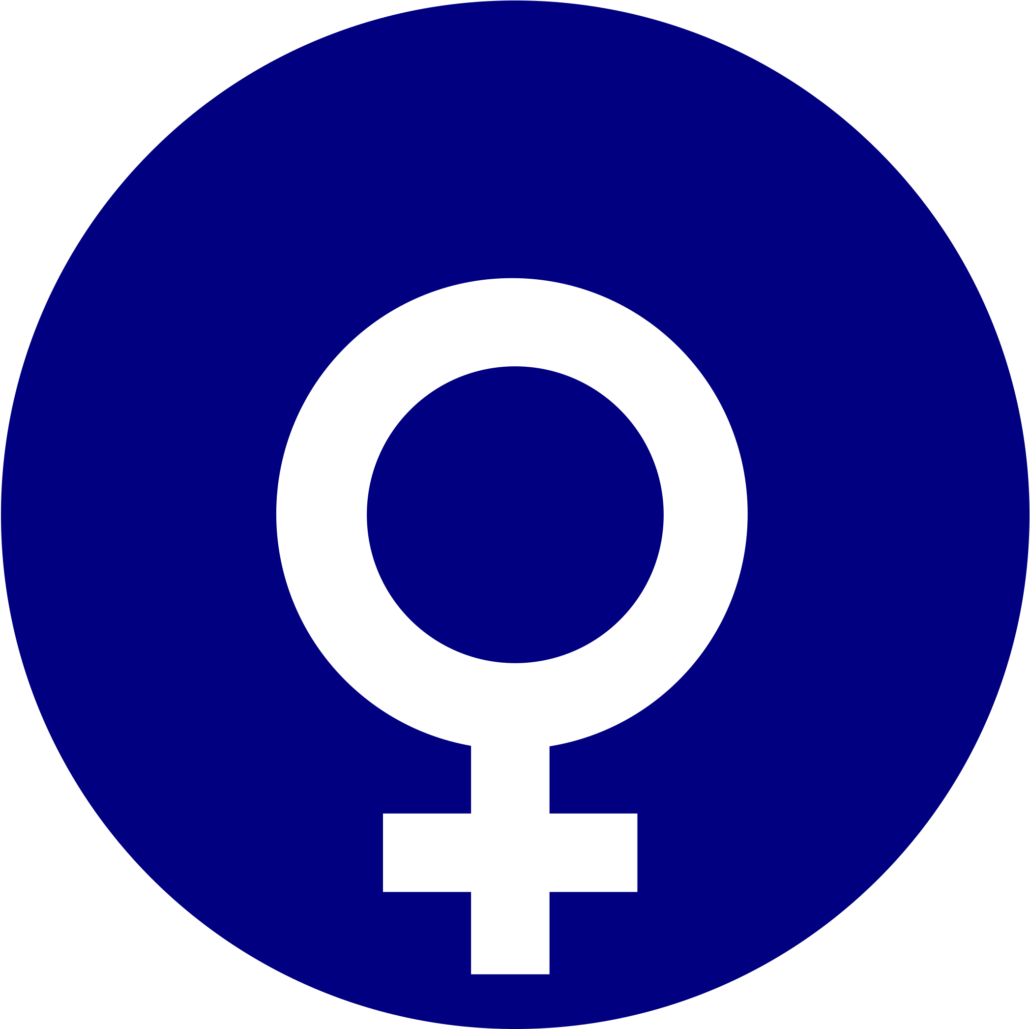 Gender Symbol In A Circle Clipart (2400x2400), Png Download