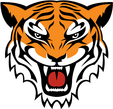 Varsity Girls Volleyball - Tiger Simple Drawing Clipart (792x612), Png Download