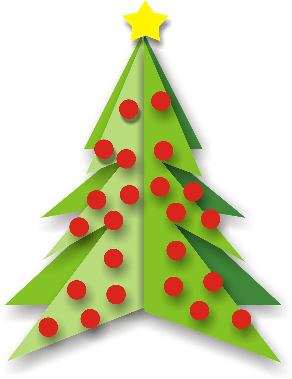Christmas Tree With Red Balls Clipart - Estrella Navideñas Png Transparent Png (800x1024), Png Download