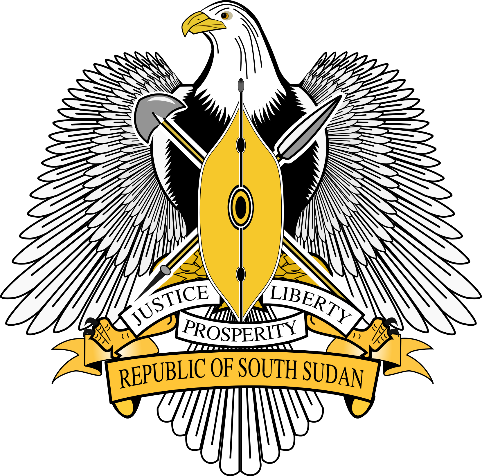 South Sudan's Coat Of Arms, In Which The Eagle Symbolizes - South Sudan Logo Clipart (1660x1640), Png Download