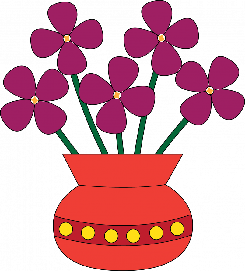 Furniture Attractive Flower Vases Clipart 1 Images - Flowers In A Vase Clipart - Png Download (805x888), Png Download