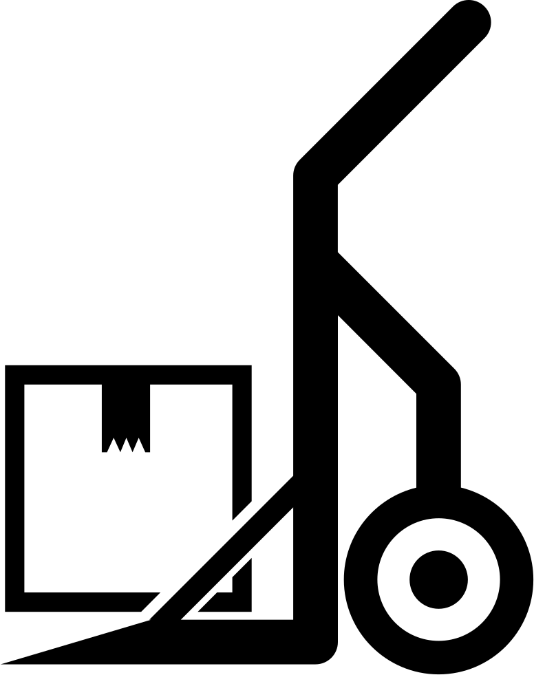 Png File - Hand Trolley Icon Vector Clipart (776x981), Png Download