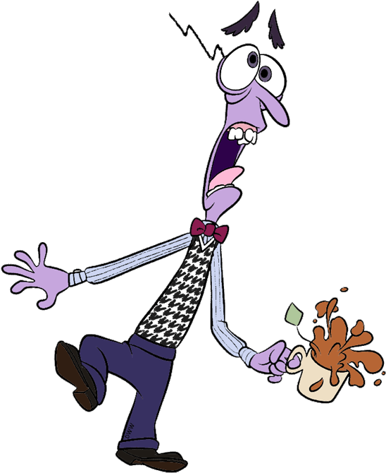 Jpg Black And White Download Collection Of Inside Out - Fear Inside Out Clip Art - Png Download (550x691), Png Download