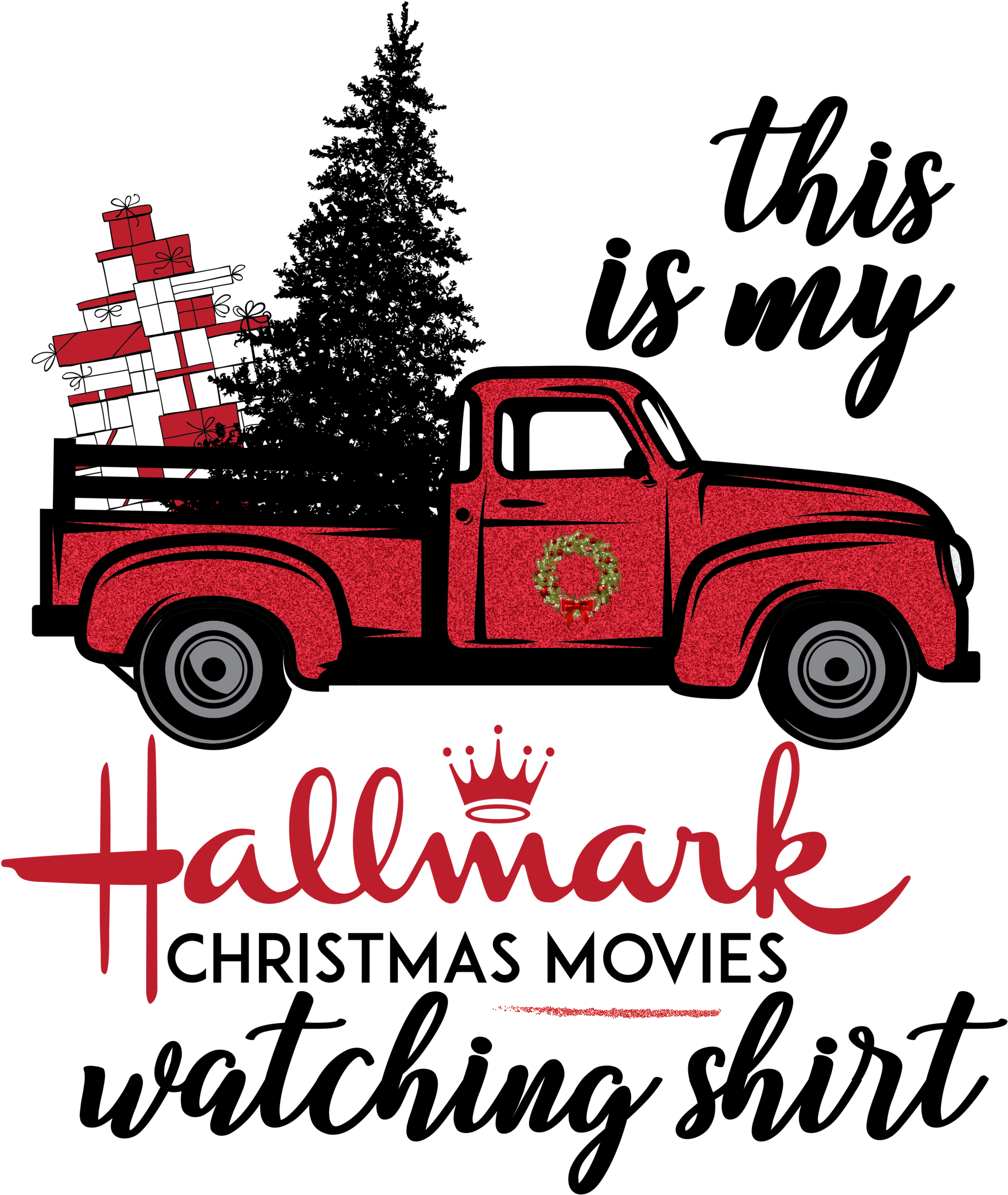 Christmas Truck Clipart (2500x2500), Png Download