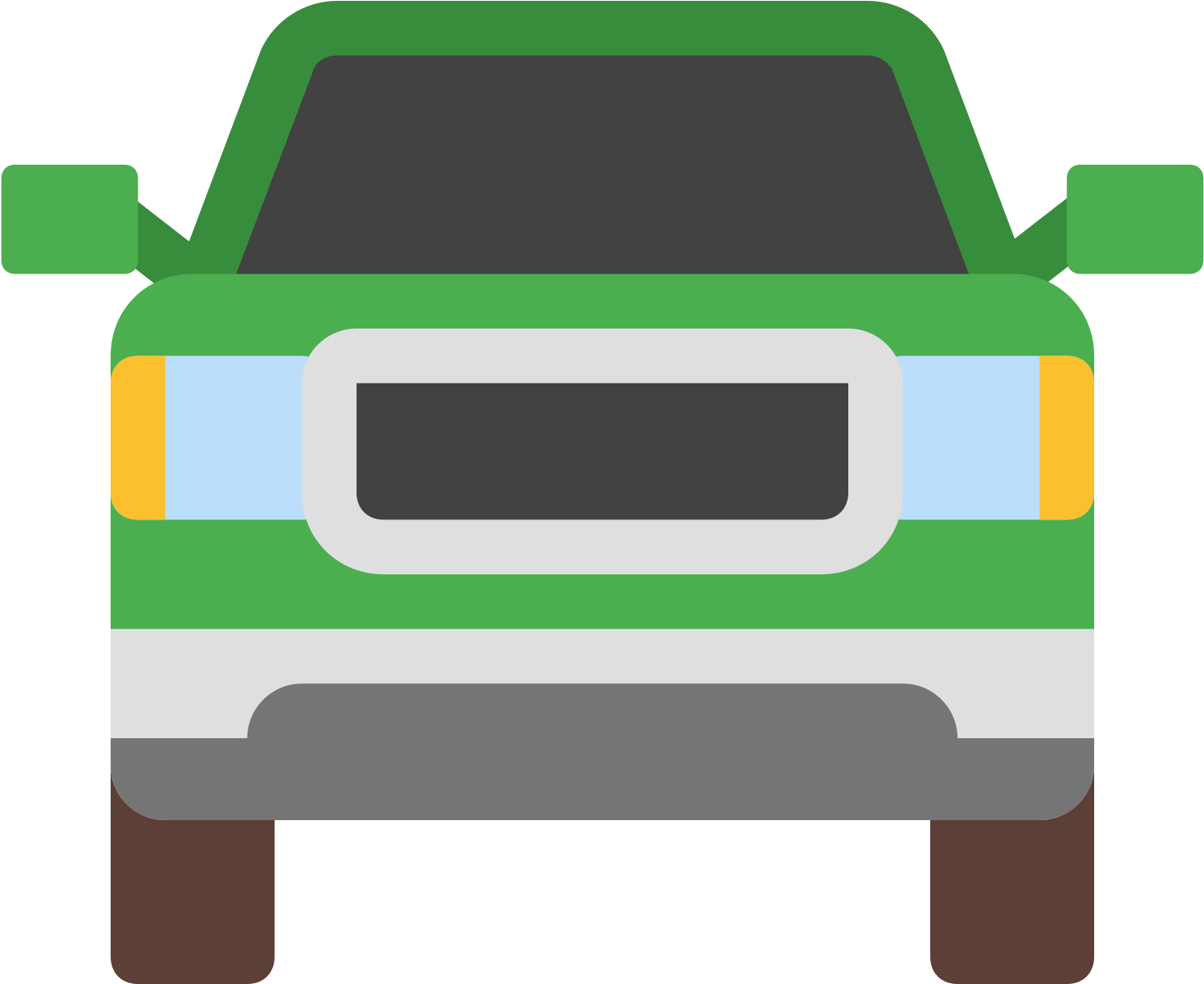 Pickup Vorderansicht Icon - Car Icon Colored Png Clipart (1600x1600), Png Download