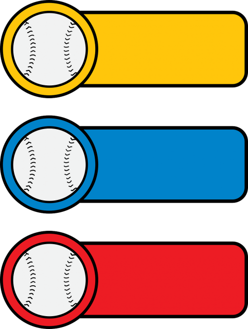 Vektorinė Grafika - Pelota De Beisbol Etiquetas Clipart (500x663), Png Download