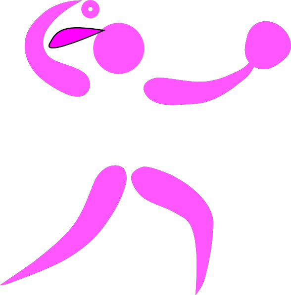 Pony Tail Pink Clip Art - Softball Clipart - Png Download (588x597), Png Download