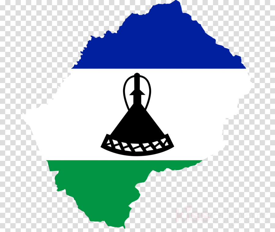 Download Lesotho Flag Map Png Clipart Flag Of Lesotho - Blue White Green Flags Transparent Png (900x760), Png Download