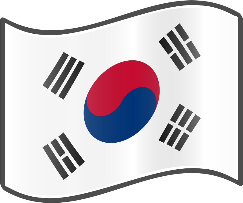 Pin Korea Flag Clip Art - South Korea Flag Png Transparent Png (800x800), Png Download