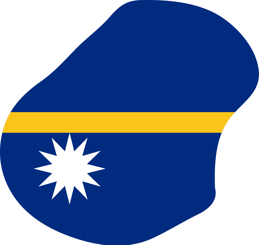 Nauru Flag Map 나우루 공화국 - Flag Map Of Nauru Clipart (1024x971), Png Download