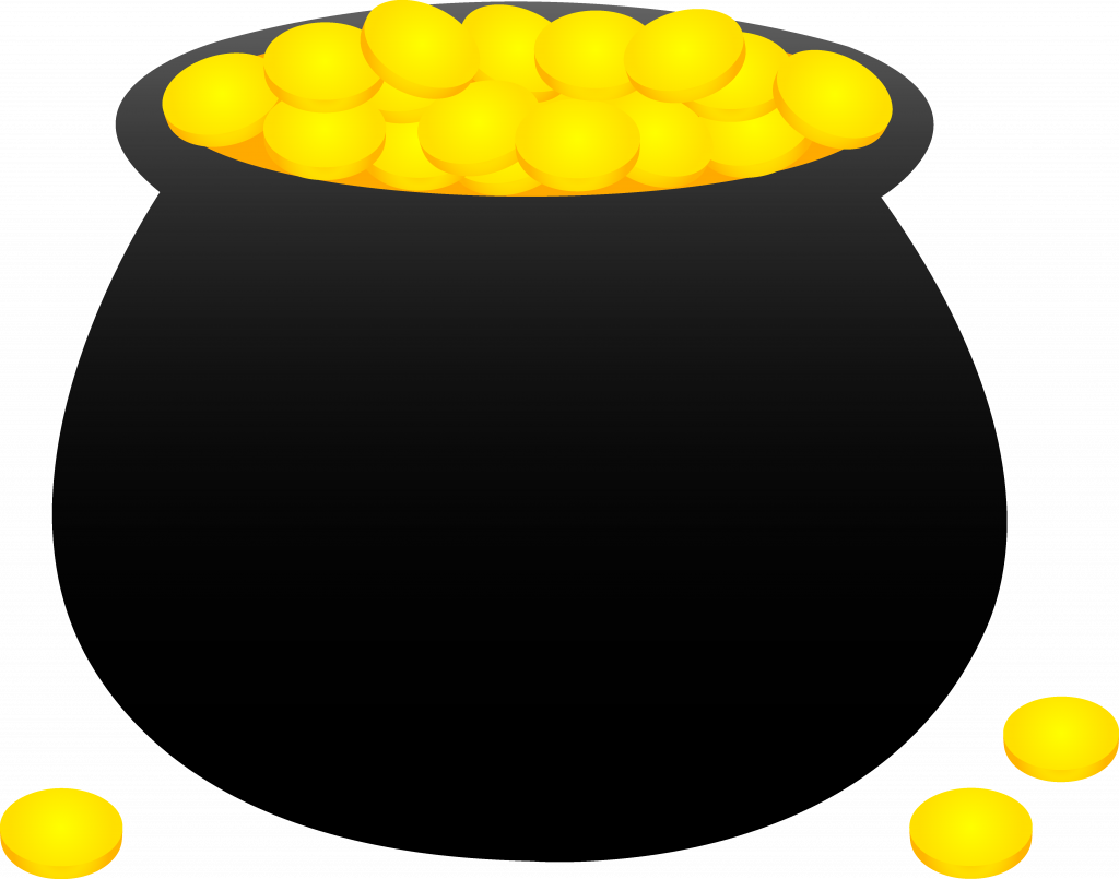 Excellent Pot Of Gold Picture Cartoon Clipart - Pot Of Gold - Png Download (1024x805), Png Download