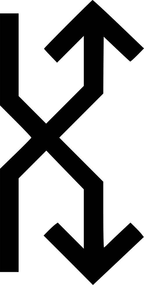 Up Down Cross Connect Connection Comments - Cross Connect Icon Clipart (496x980), Png Download