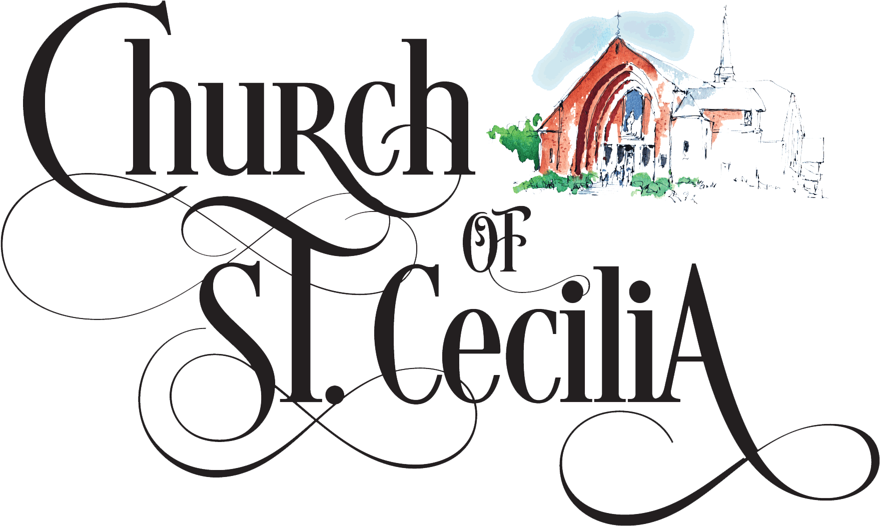 Download The Church Of Saint - The Church Of Saint Cecilia Clipart (1867x1218), Png Download