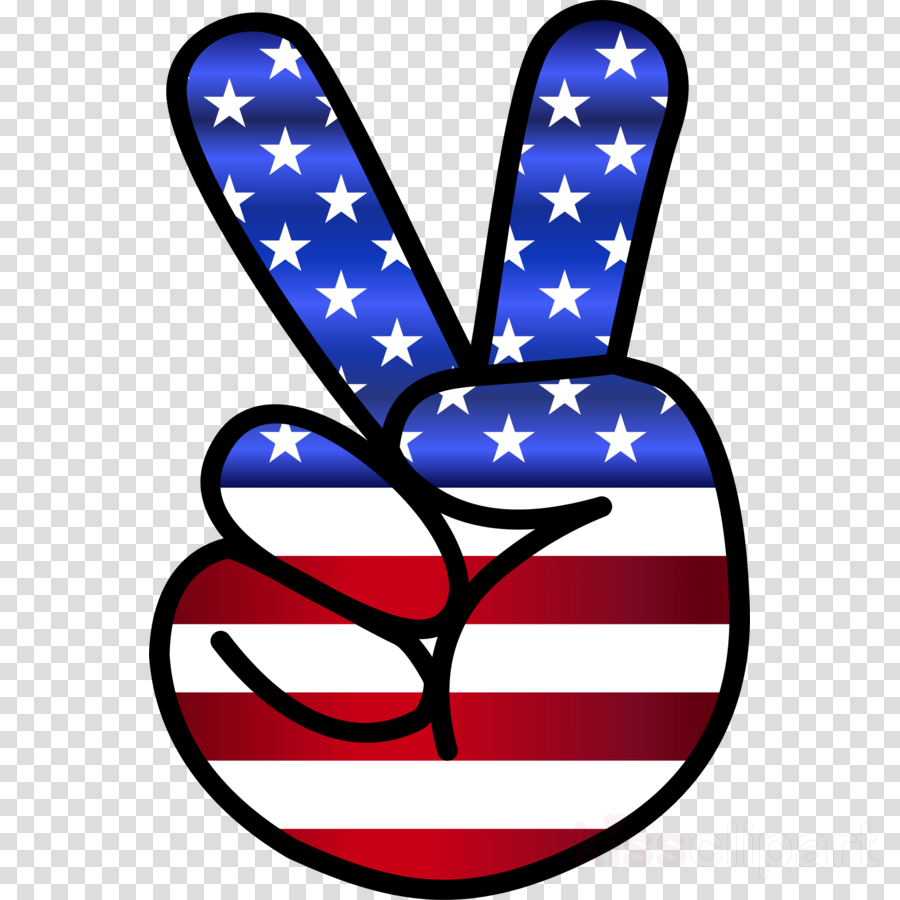 Download Peace Sign Hand Clip Art Clipart Peace Symbols - American Flag Peace Sign Png Transparent Png (900x900), Png Download