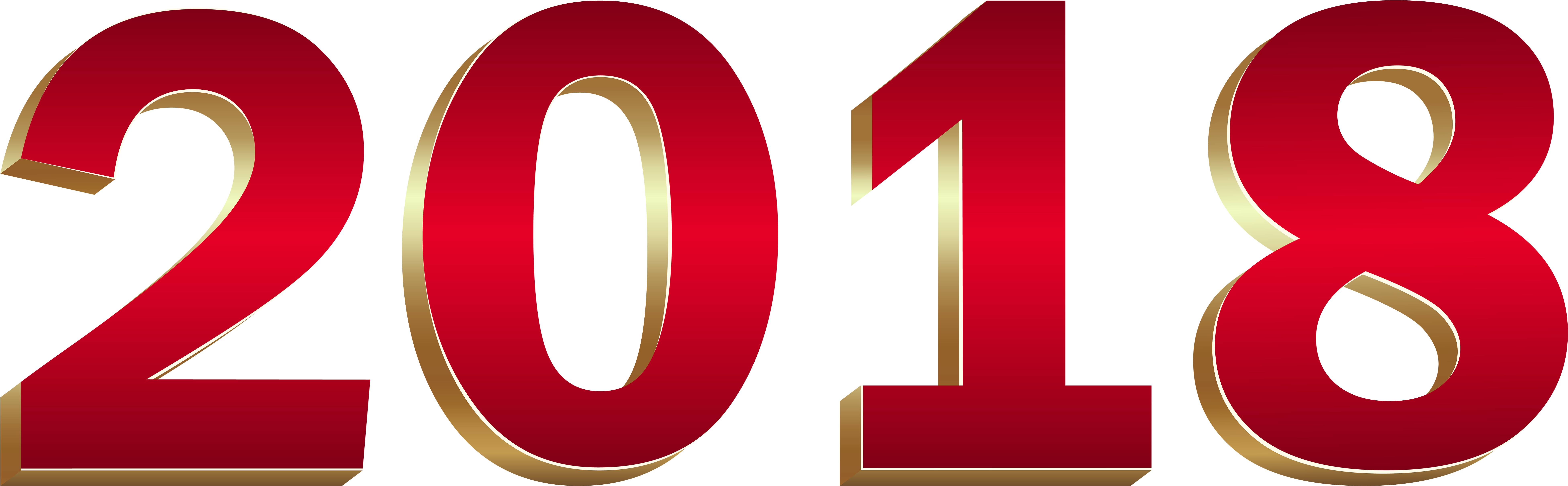 2018 Red Transparent Clip Artu200b Gallery Yopriceville - 2018 - Png Download (8000x2476), Png Download