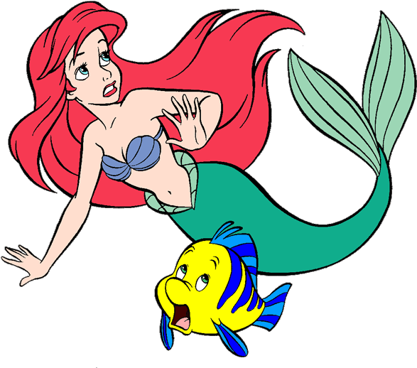 Ariel And Friends Clip Art 4 Disney Clip Art Galore - Ariel And Flounder Clipart - Png Download (600x541), Png Download