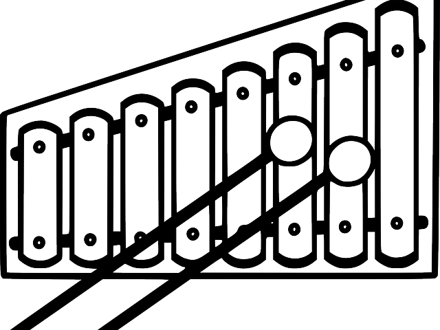 Xylophone Clipart Outline - Xylophone Black And White - Png Download (640x480), Png Download