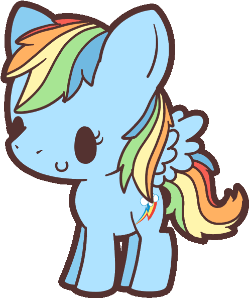Rainbow Dash Rarity Pinkie Pie Twilight Sparkle Princess - My Little Pony Kawaii Clipart (550x636), Png Download