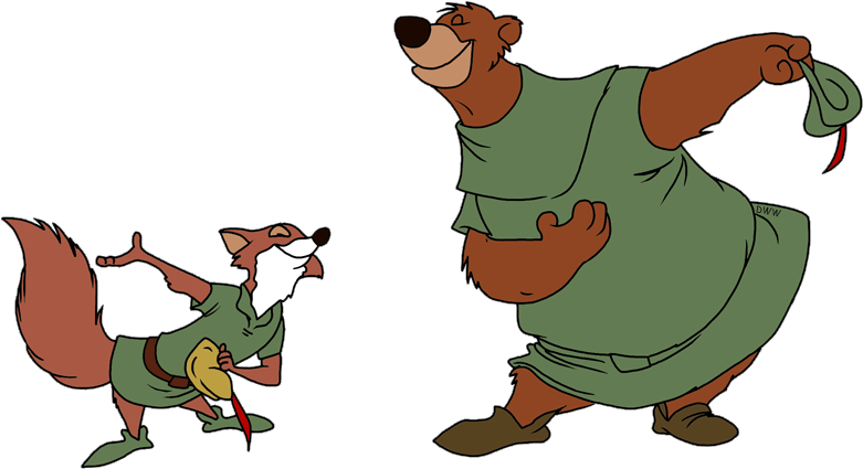 Download Robin Hood Clip Art - Robin Hood Little John Cartoon - Png