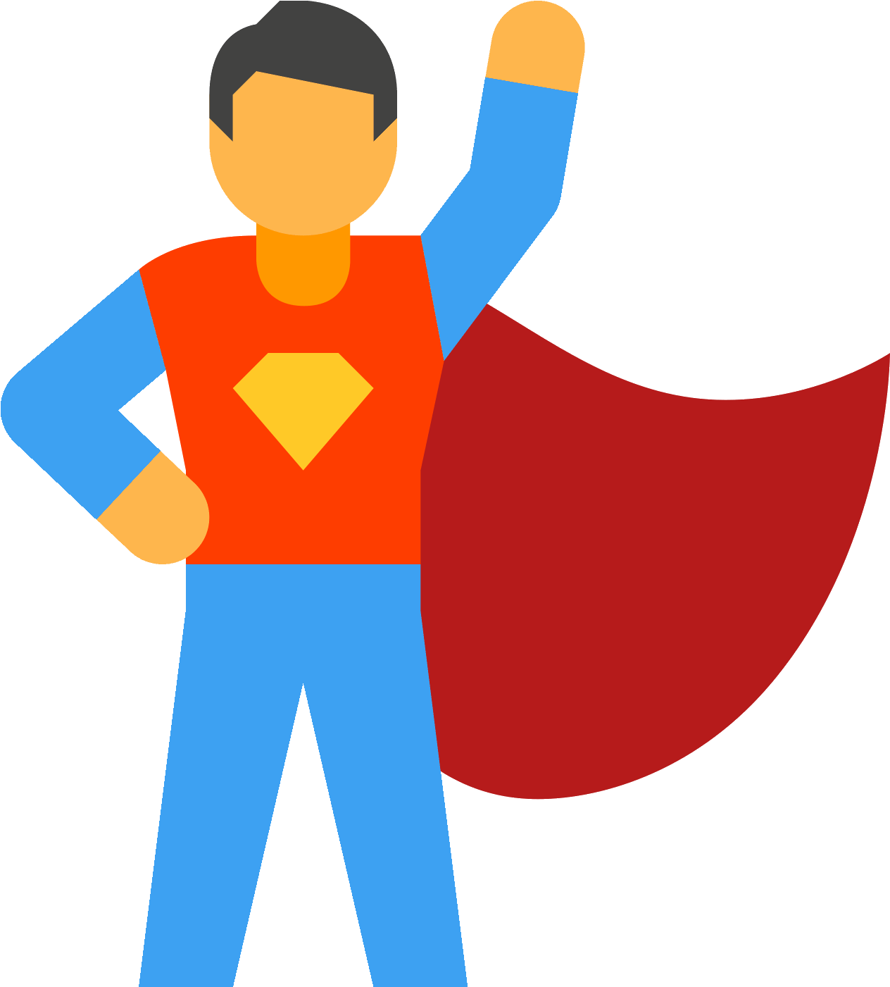 Super Hero Male Icon - Super Hero Icone Clipart (1600x1600), Png Download