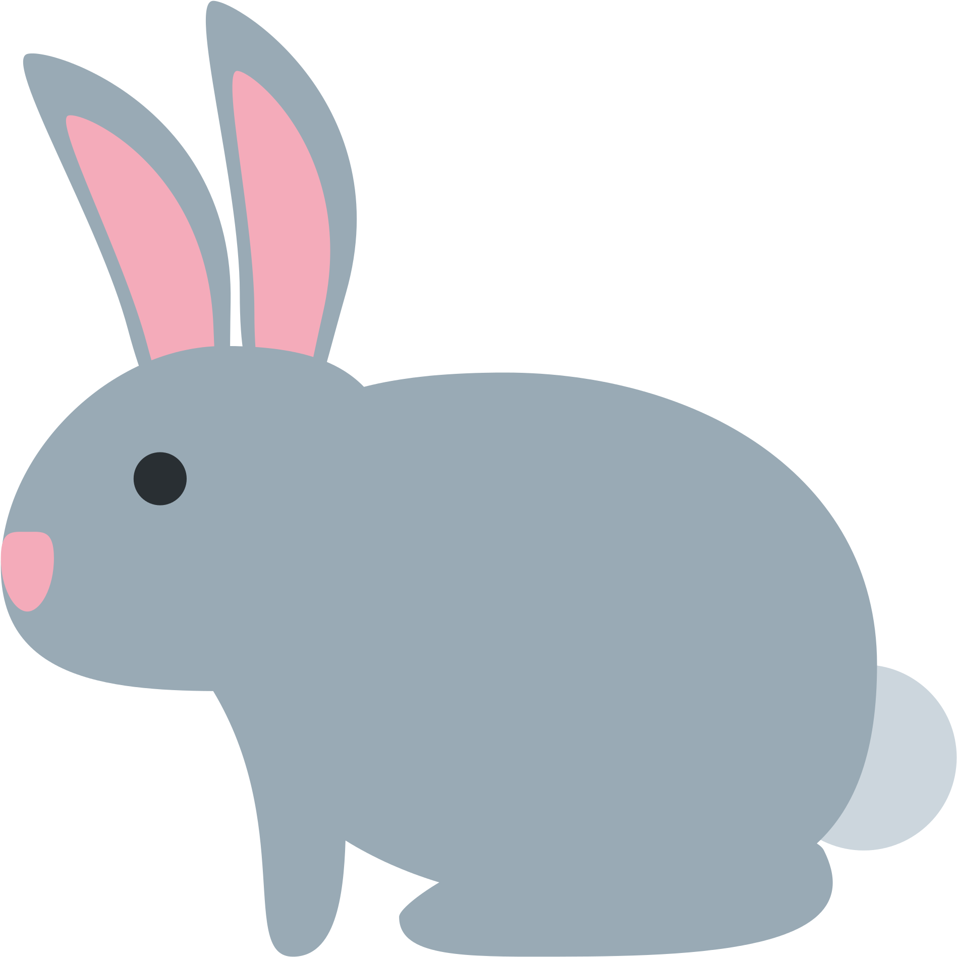 Pink Rabbit Cliparts 9, Buy Clip Art - Rabbit Emoji - Png Download (2000x2000), Png Download