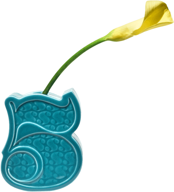 Number Flower Vase Collection - Tulip Clipart (640x696), Png Download