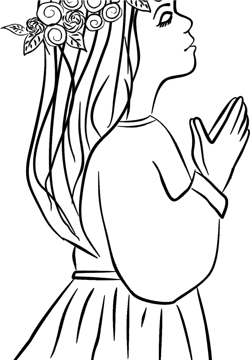 Download Komunia Clipart Eucharist First Communion - Holy Communion Girl Clipart - Png Download (865x1200), Png Download
