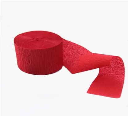 Red Crepe Paper Party Streamer Birthday Party Supplies - Basic Pump Clipart (1000x1000), Png Download