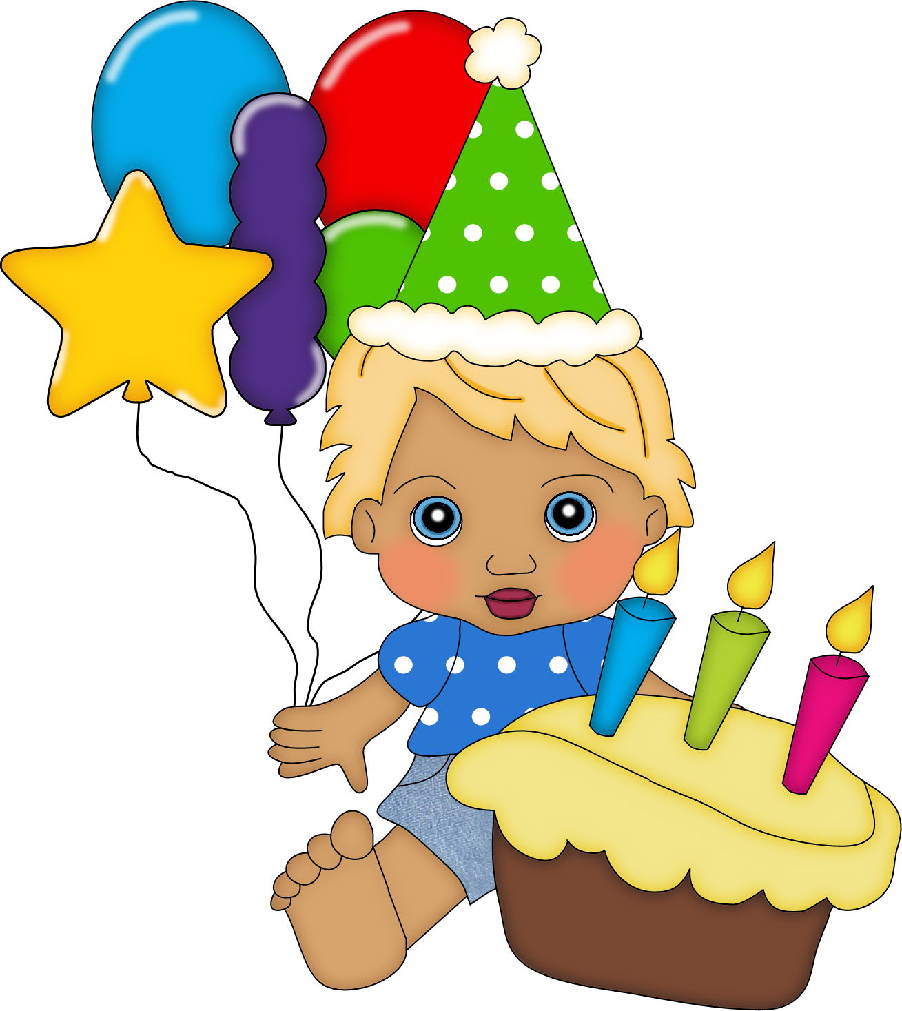 Clipart Aniversário - Happy Birthday With Balloons 2 Shower Curtain - Png Download (1309x1467), Png Download