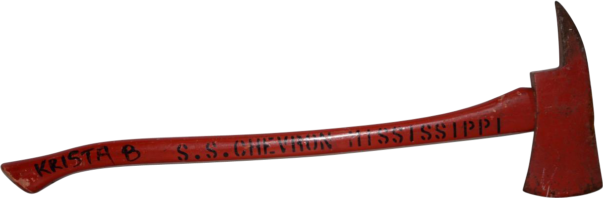 Chevron Mississippi" Oil Tanker Fire Axe C - Fire Department Clipart (1215x1215), Png Download