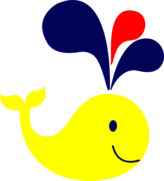 Whale Cartoon Colorful Clipart (540x596), Png Download