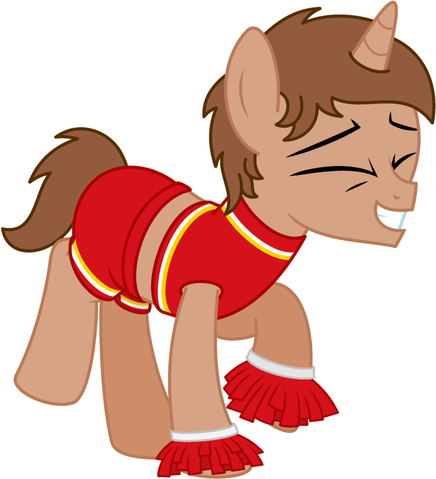 Peternators, Cheerleader, Clothes, Eyes Closed, Male, - Drawing Clipart (1024x1024), Png Download