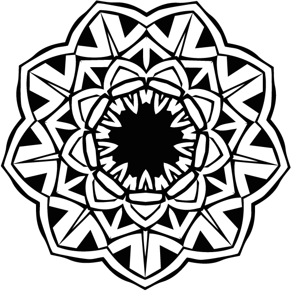 Mandala Fleur Clipart (600x600), Png Download
