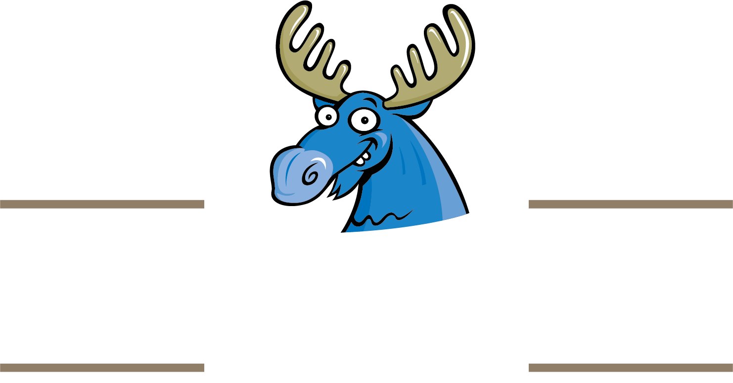 Blue Moose Clipart (1482x775), Png Download