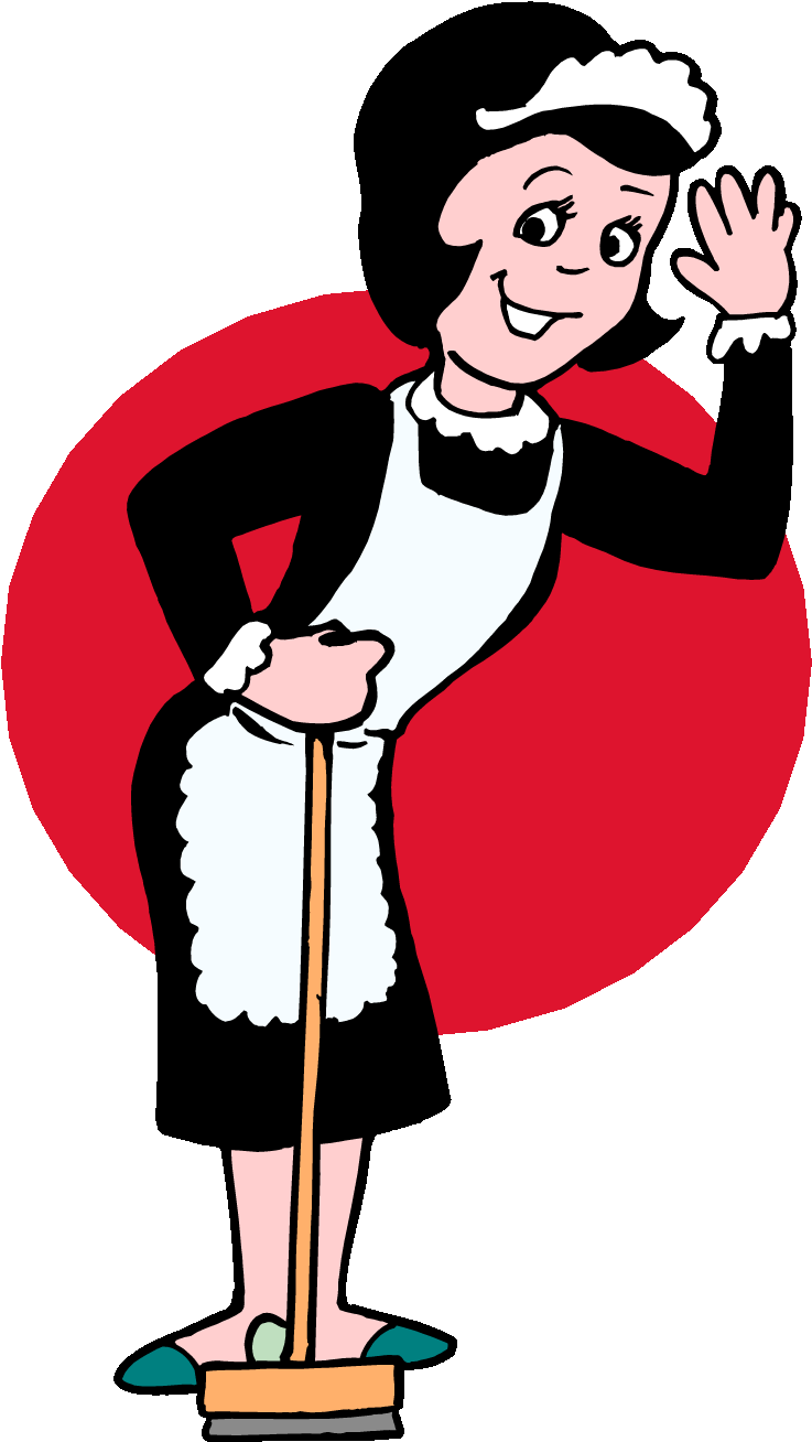 As If I Would Ever Want To Do All The Cleaning Myself - Animated Image Of Maid Clipart (750x1327), Png Download