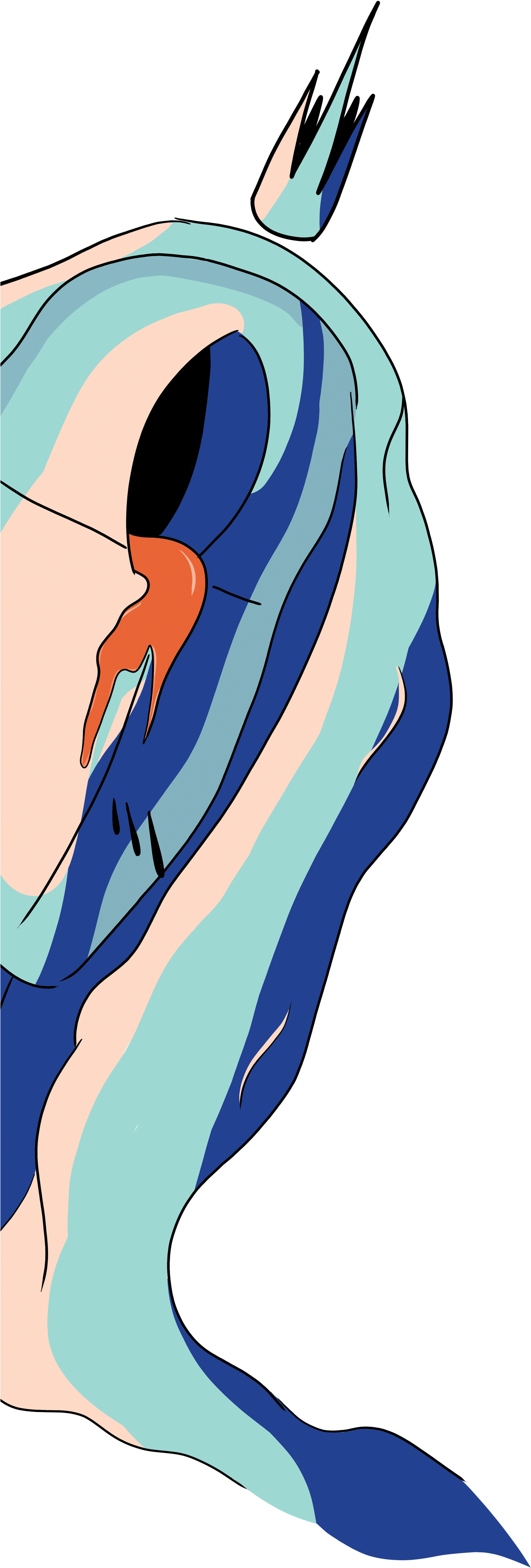 Gabriel The Angel And Now I'm Pregnant - Illustration Clipart (1400x4039), Png Download