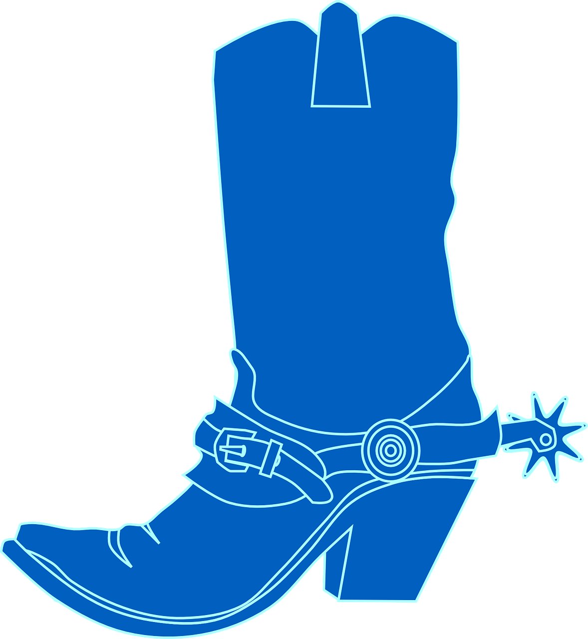 Blue Boot Clip Art - Png Download (552x600), Png Download