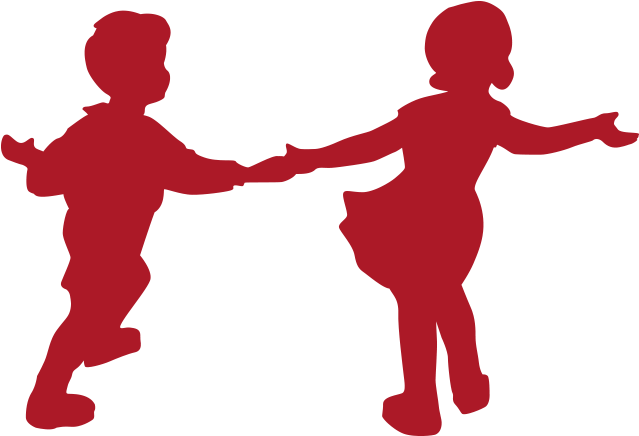 El Ele Tutuşun Çocuklar Silüeti - Çocuk Ve Öğretmen Silüet Clipart (638x514), Png Download