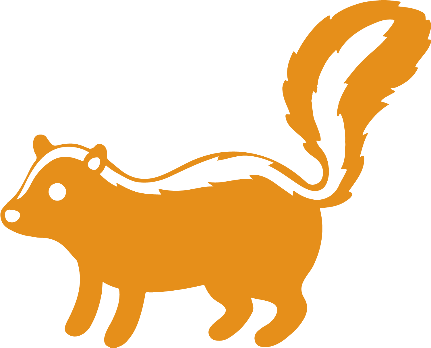 I Need Help With A Skunk - Skunk Cartoon Png Clipart (1500x1300), Png Download