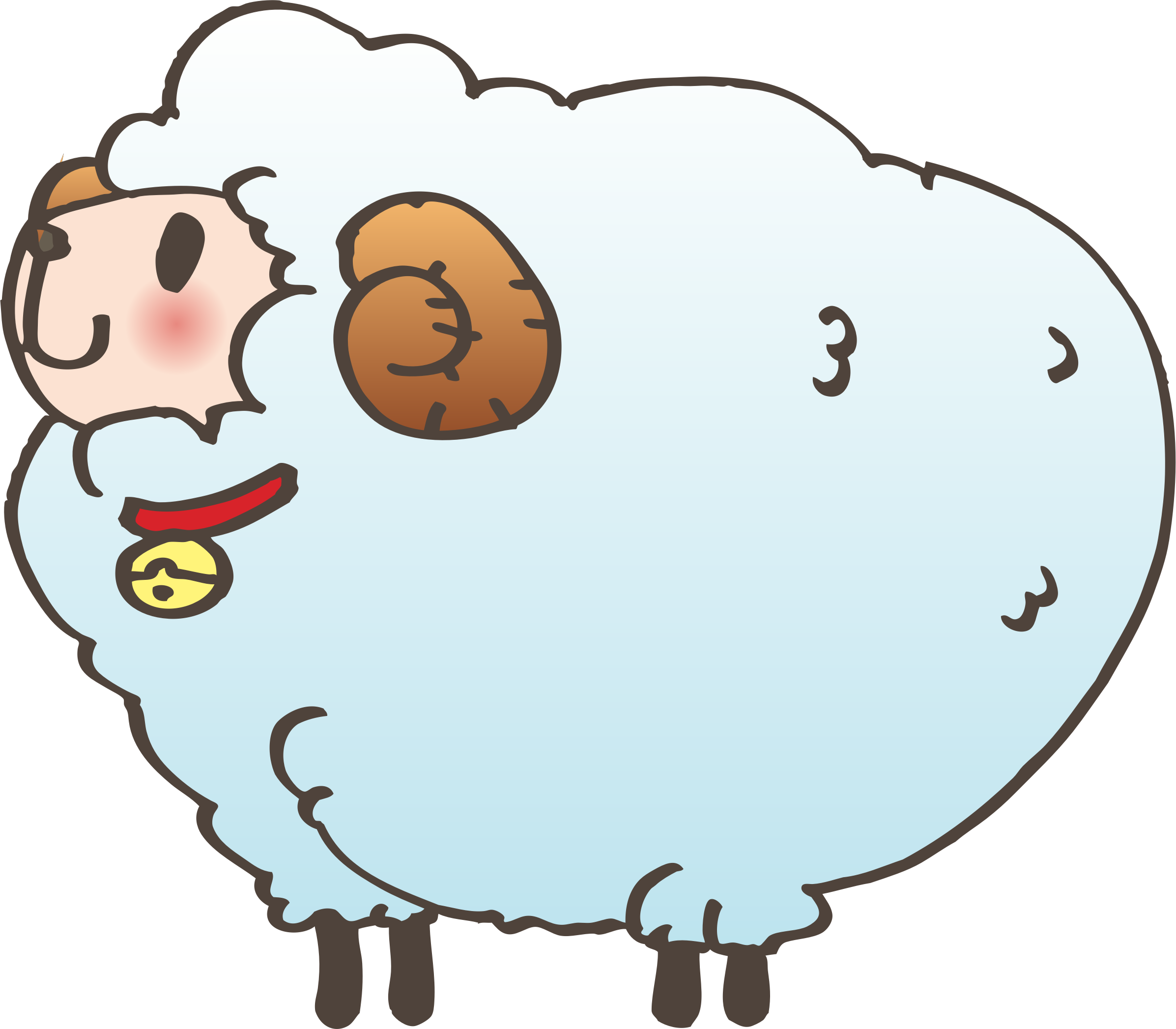 Big Image - Sheep Clipart (2393x2094), Png Download