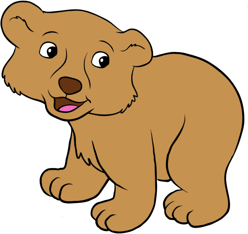 Medveď - Painting Clipart (800x765), Png Download