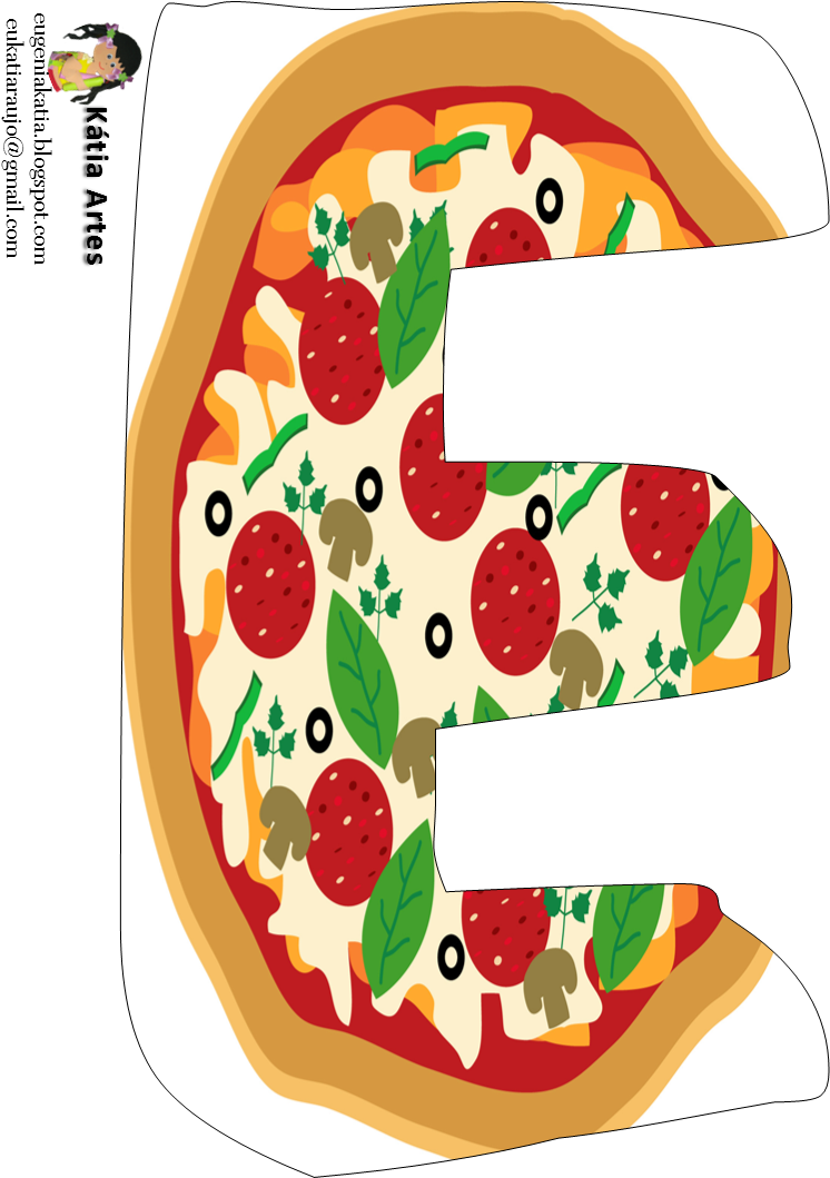 Alfabeto De Pizza - Abecedario De Pizza Clipart (757x1076), Png Download