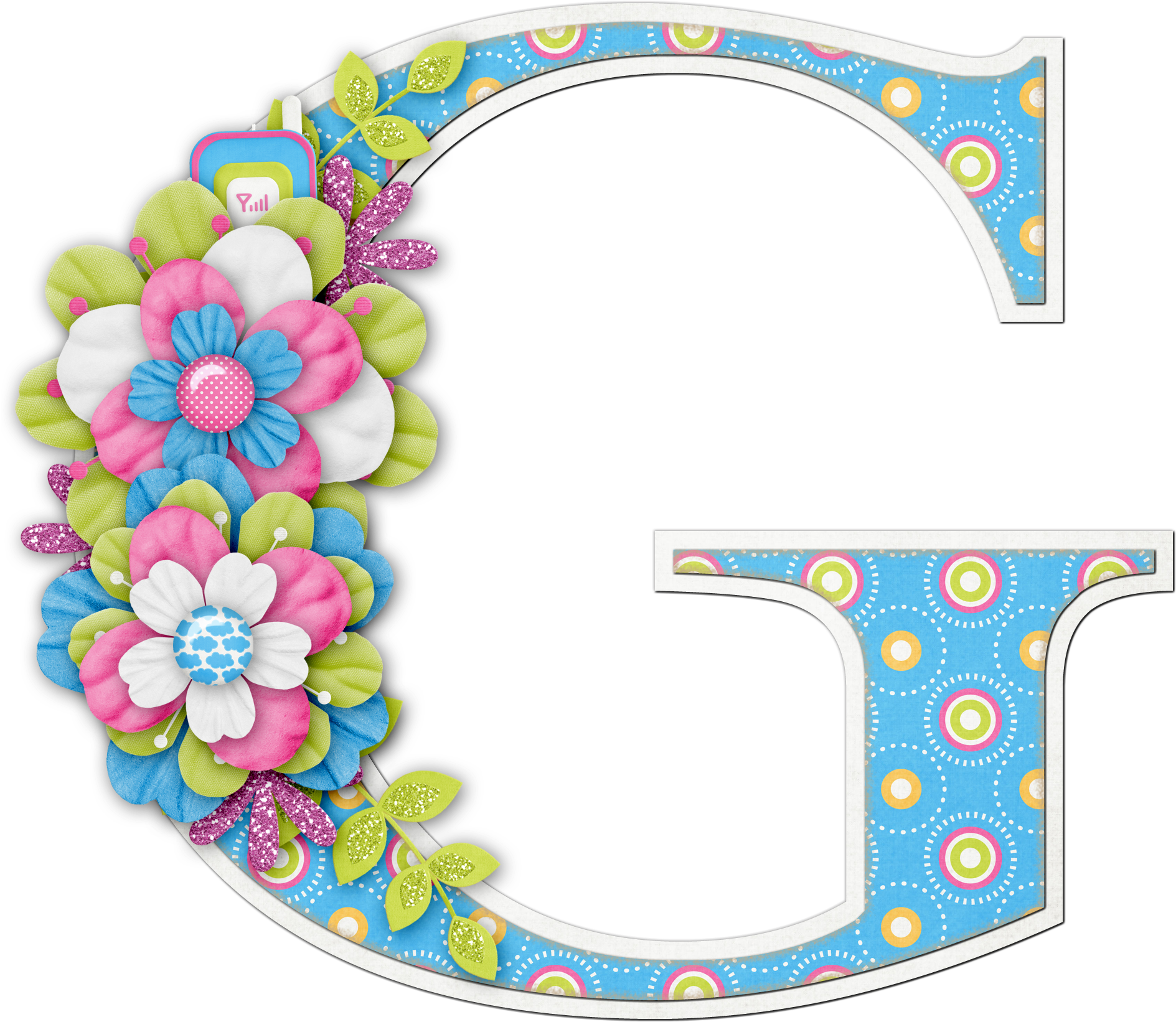 Clip Art - Flower Letter G Png Transparent Png (2000x2000), Png Download