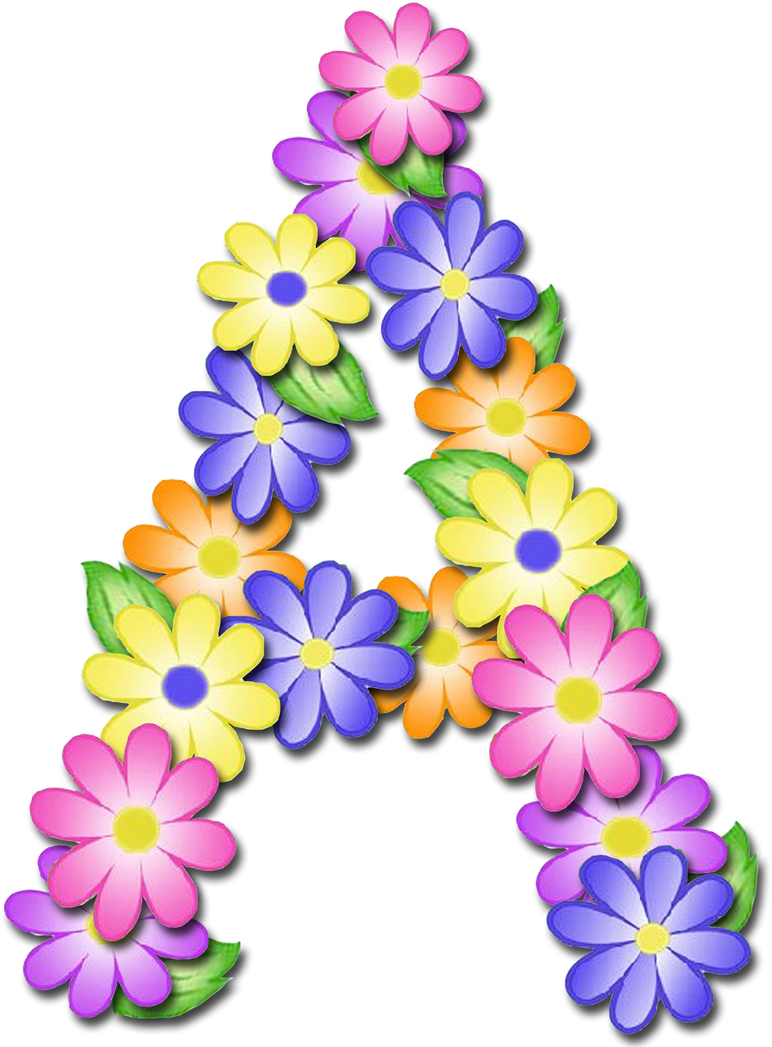 Letter Floral Design - Letras De Flores Abecedario Clipart (1600x1558), Png Download