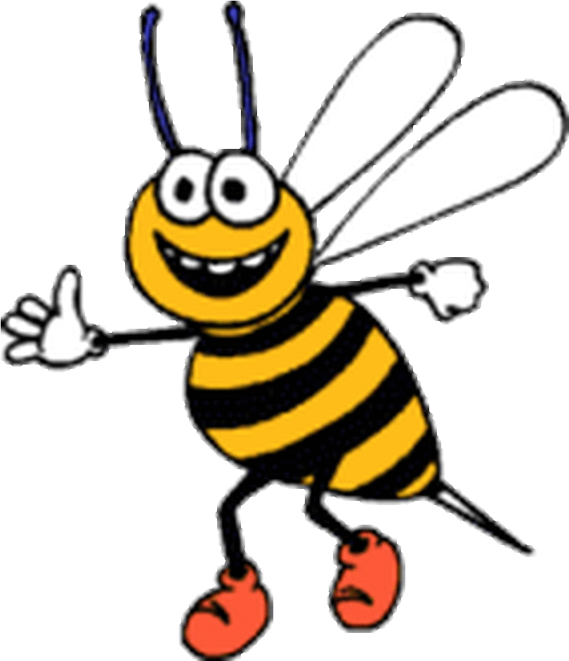 Click On The Spelling Bee Link From The List Of Blue - Happy Bee Clipart - Png Download (900x1008), Png Download