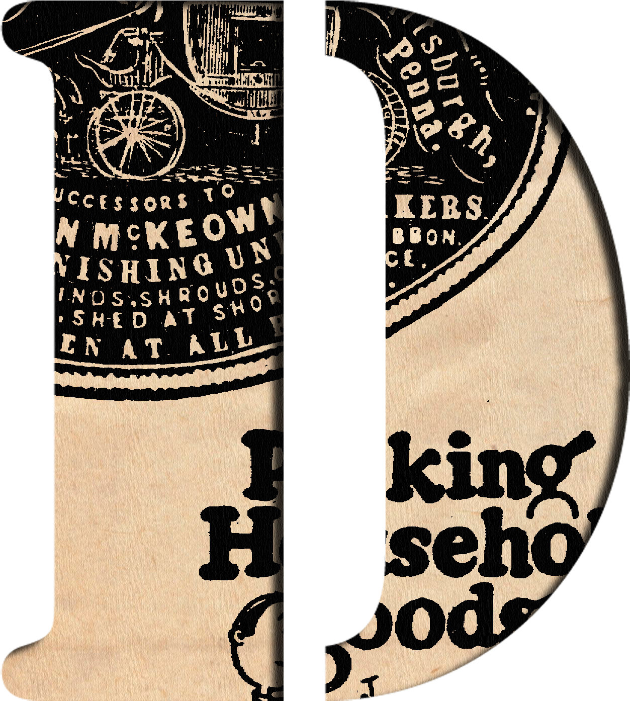 Vintage 'd' - Illustration Clipart (1276x1417), Png Download